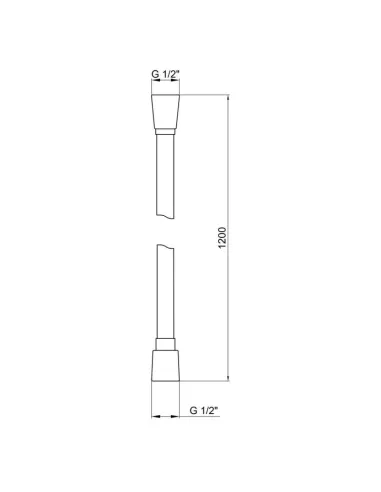 Шланг для душа Kroner KRM - C608 Anti-Twist 120 см