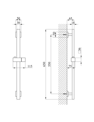 Душевая стойка Kroner KRP Edelstahl Kubus - ESG230