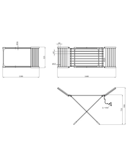 Электрическая сушилка для белья Kroner KRP Hitze - Diva WEI701T