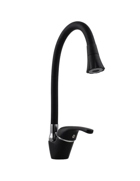 Змішувач для кухні з гнучким виливом Globus Lux Solly GLSO-0203SA-10-B01 чорний