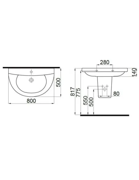 Напівп`єдестал Idevit Diva 2003-0000 - 2