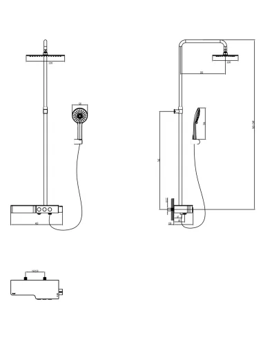 Душевая система Corso Fiastra 9658400 с изливом