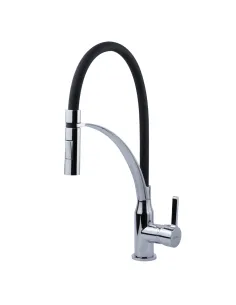 Змішувач для кухні з гнучким виливом Corso Omodeo EC-4B526C чорний