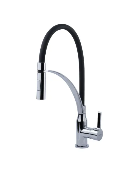 Смеситель для кухни с гибким изливом Corso Omodeo EC-4B526C черный