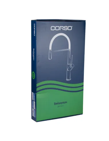 Смеситель для кухни с гибким изливом Corso Omodeo EC-4B526C черный