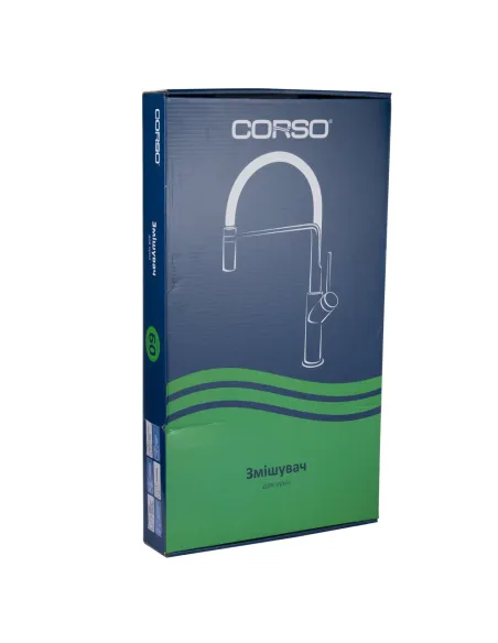 Смеситель для кухни с гибким изливом Corso Omodeo EC-4B526C черный