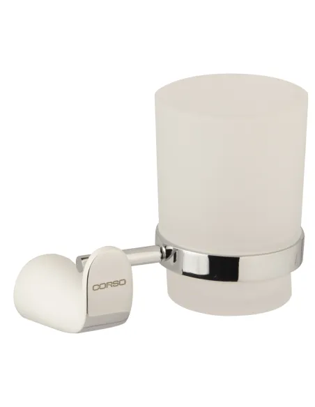 Стакан для ванной комнаты Corso Garda 9680543, белый, стекло