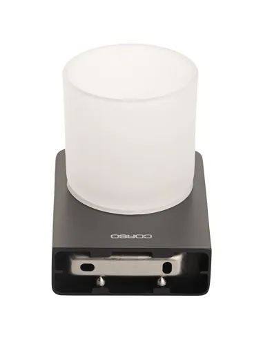 Склянка для ванної кімнати Corso Vico 9681307, чорна, скло