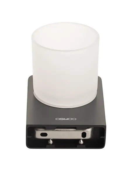 Стакан для ванной комнаты Corso Vico 9681307, черный, стекло