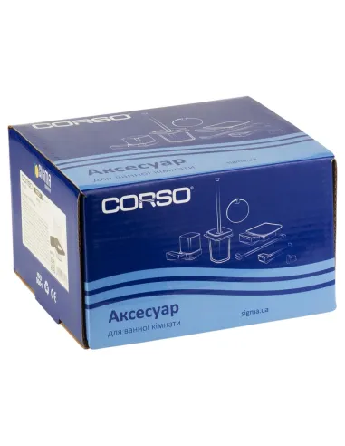 Стакан для ванной комнаты Corso Vico 9681307, черный, стекло