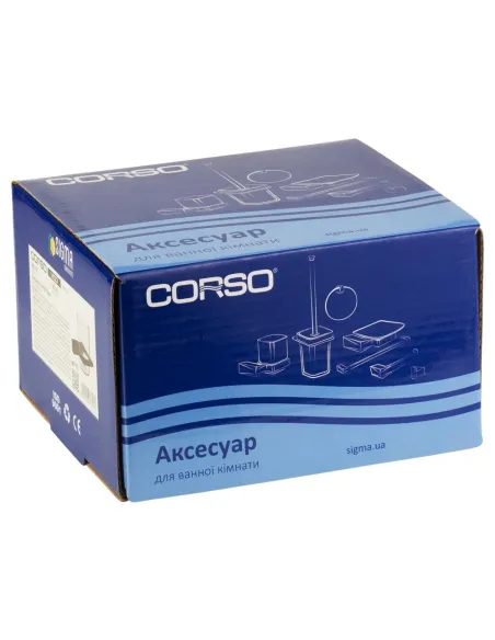 Стакан для ванной комнаты Corso Vico 9681307, черный, стекло