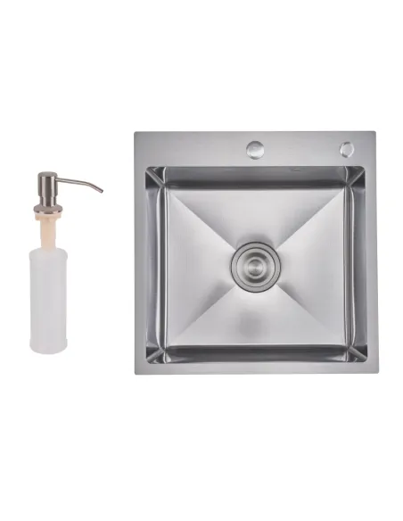 Мойка для кухни прямоугольная Lidz Handmade H5050H Decor Honeycomb 2,5/0,5 мм, из нержавеющей стали