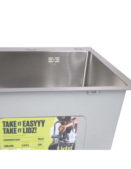 Мойка для кухни прямоугольная Lidz Handmade H5050H Decor Honeycomb 2,5/0,5 мм, из нержавеющей стали