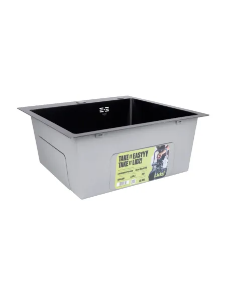 Мийка прямокутна для кухні Lidz Handmade H5050HB Decor Black PVD Honeycomb 2,5/0,5 мм, з нержавіючої сталі