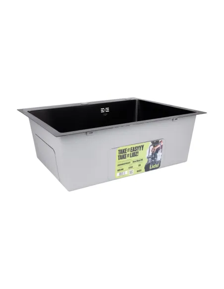 Мийка прямокутна для кухні Lidz Handmade H6050HB Decor Black PVD Honeycomb 2,5/0,5 мм, з нержавіючої сталі