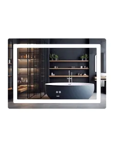 Дзеркало для ванної кімнати Lidz Kubis LD78LF6141008048450, з LED-підсвічуванням, з антизапітнінням