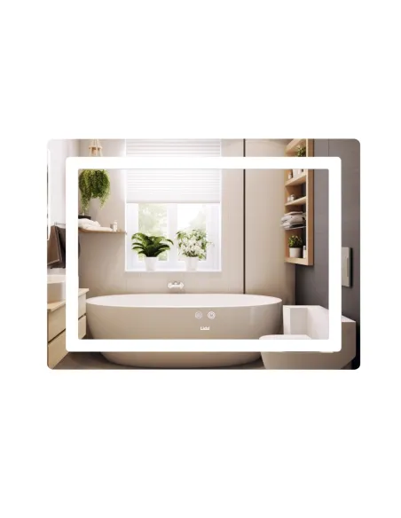 Зеркало для ванной Lidz Kubis LD78LF90448452, с LED-подсветкой, с антизапотеванием