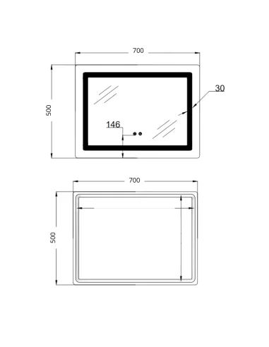 Дзеркало для ванної кімнати Lidz Kubis LD78LF90448486, з LED-підсвічуванням, з антизапітнінням