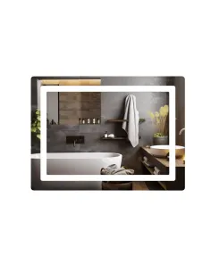 Дзеркало для ванної кімнати Lidz Kubis LD78LF9048060, з LED-підсвічуванням, з антизапітнінням