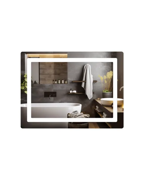 Дзеркало для ванної кімнати Lidz Kubis LD78LF9048060, з LED-підсвічуванням, з антизапітнінням