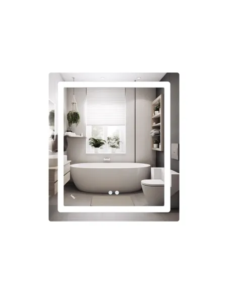 Зеркало для ванной Lidz Kubis LD78LF9048070, с LED-подсветкой, с антизапотеванием