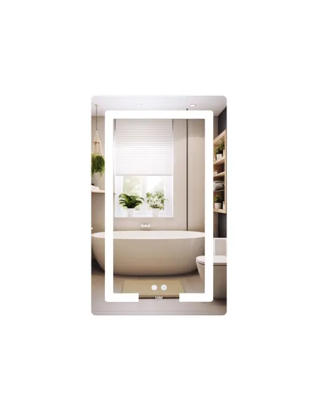 Дзеркало для ванної кімнати Lidz Kubis LD78LF936508048448, з LED-підсвічуванням, з антизапітнінням