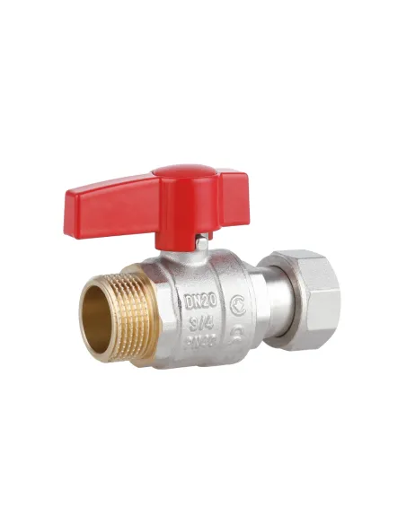 Кран кульовий Thermo Alliance Standart TAS261W20 ВН 3/4 дюйма прямої з накидною гайкою