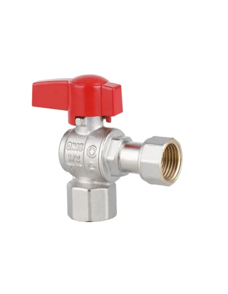 Кран шаровой Thermo Alliance Standart TAS223W15 ВВ 1/2 дюйма угловой с накидной гайкой