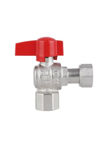 Кран шаровой Thermo Alliance Standart TAS223W15 ВВ 1/2 дюйма угловой с накидной гайкой