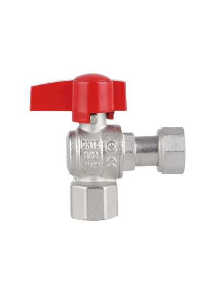 Кран шаровой Thermo Alliance Standart TAS223W15 ВВ 1/2 дюйма угловой с накидной гайкой