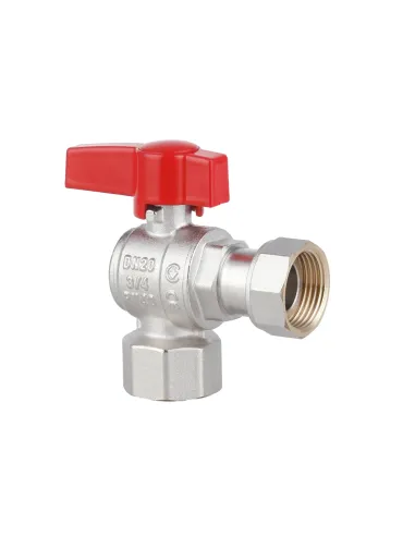 Кран шаровой Thermo Alliance Standart TAS223W20 ВВ 3/4 дюйма угловой с накидной гайкой