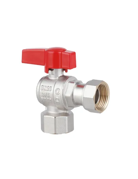 Кран шаровой Thermo Alliance Standart TAS223W20 ВВ 3/4 дюйма угловой с накидной гайкой