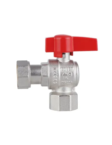 Кран шаровой Thermo Alliance Standart TAS223W20 ВВ 3/4 дюйма угловой с накидной гайкой