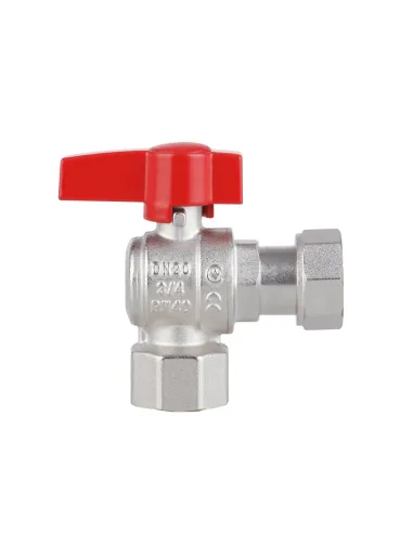 Кран кульовий Thermo Alliance Standart TAS223W20 ВВ 3/4 дюйми кутовий з накидною гайкою