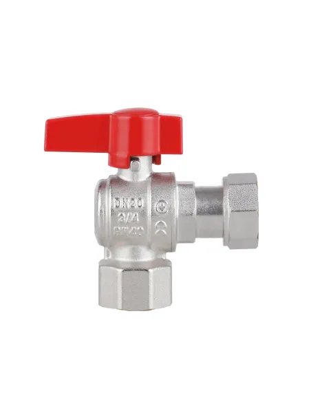 Кран шаровой Thermo Alliance Standart TAS223W20 ВВ 3/4 дюйма угловой с накидной гайкой