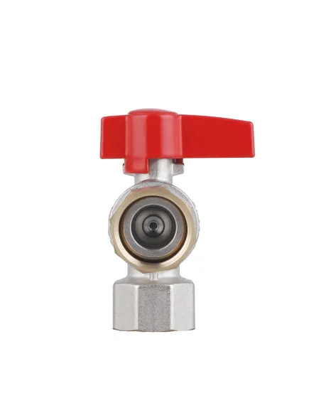 Кран шаровой Thermo Alliance Standart TAS223W20 ВВ 3/4 дюйма угловой с накидной гайкой