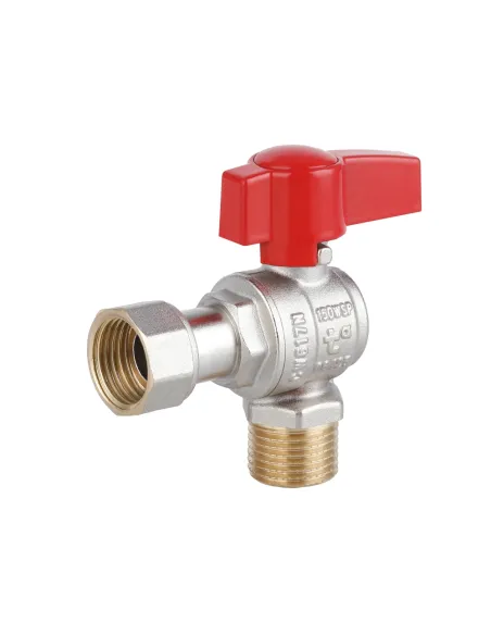 Кран кульовий Thermo Alliance Standart TAS224W15 ВН 1/2 дюйма кутовий з накидною гайкою