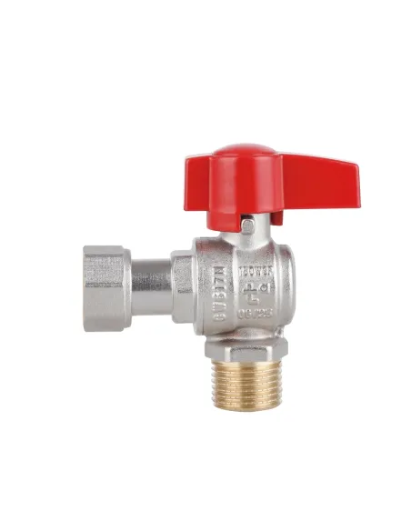 Кран кульовий Thermo Alliance Standart TAS224W15 ВН 1/2 дюйма кутовий з накидною гайкою