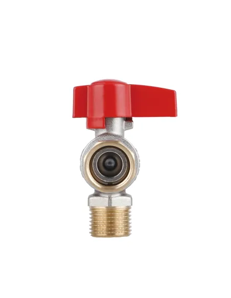 Кран кульовий Thermo Alliance Standart TAS224W15 ВН 1/2 дюйма кутовий з накидною гайкою