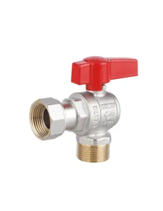 Кран кульовий Thermo Alliance Standart TAS224W20 ВН 3/4 дюйми кутовий з накидною гайкою