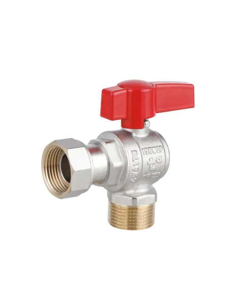 Кран шаровой Thermo Alliance Standart TAS224W20 ВН 3/4 дюйма угловой с накидной гайкой