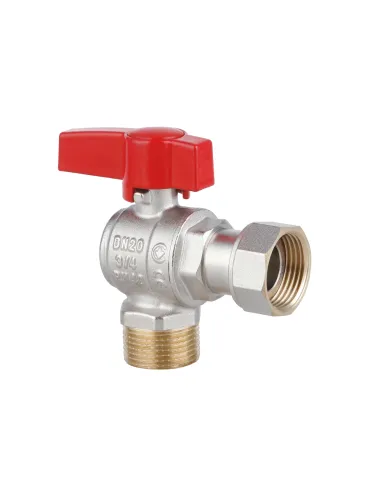 Кран шаровой Thermo Alliance Standart TAS224W20 ВН 3/4 дюйма угловой с накидной гайкой