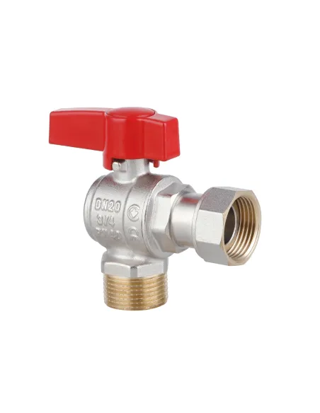 Кран шаровой Thermo Alliance Standart TAS224W20 ВН 3/4 дюйма угловой с накидной гайкой