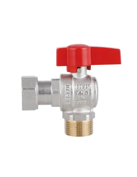 Кран шаровой Thermo Alliance Standart TAS224W20 ВН 3/4 дюйма угловой с накидной гайкой