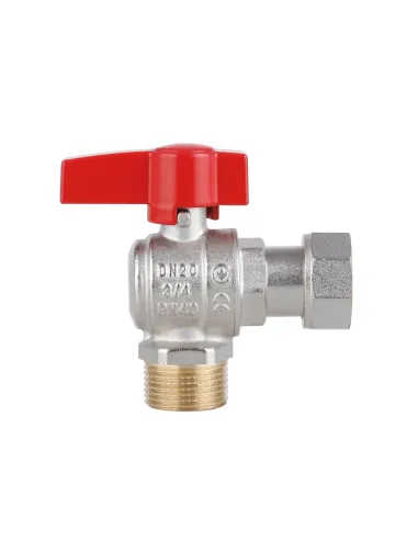 Кран шаровой Thermo Alliance Standart TAS224W20 ВН 3/4 дюйма угловой с накидной гайкой