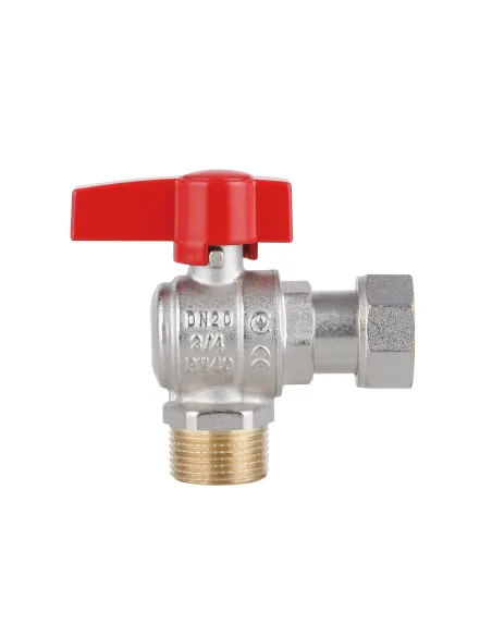 Кран шаровой Thermo Alliance Standart TAS224W20 ВН 3/4 дюйма угловой с накидной гайкой