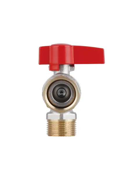 Кран шаровой Thermo Alliance Standart TAS224W20 ВН 3/4 дюйма угловой с накидной гайкой