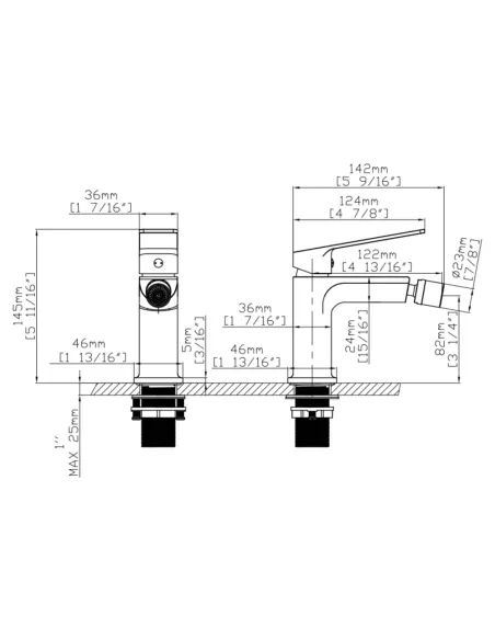 Змішувач для біде Q-Tap Capricorn QTCAP2060102C48223, хром