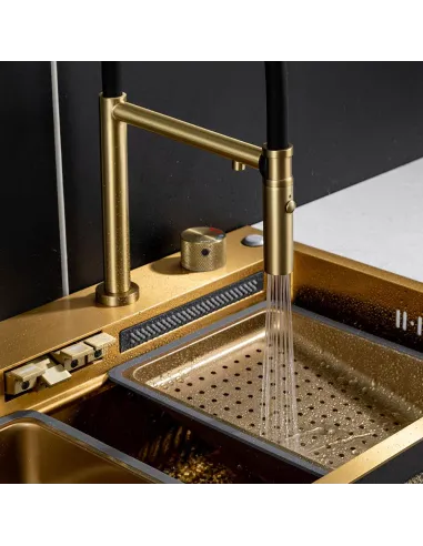 Мойка для кухни прямоугольная Gappo GS7547-13, 750x470x220 мм, нержавеющая сталь