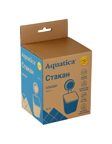 Стакан для ванной комнаты Aquatica s42 9784287 пластик, на вакуумной присоске